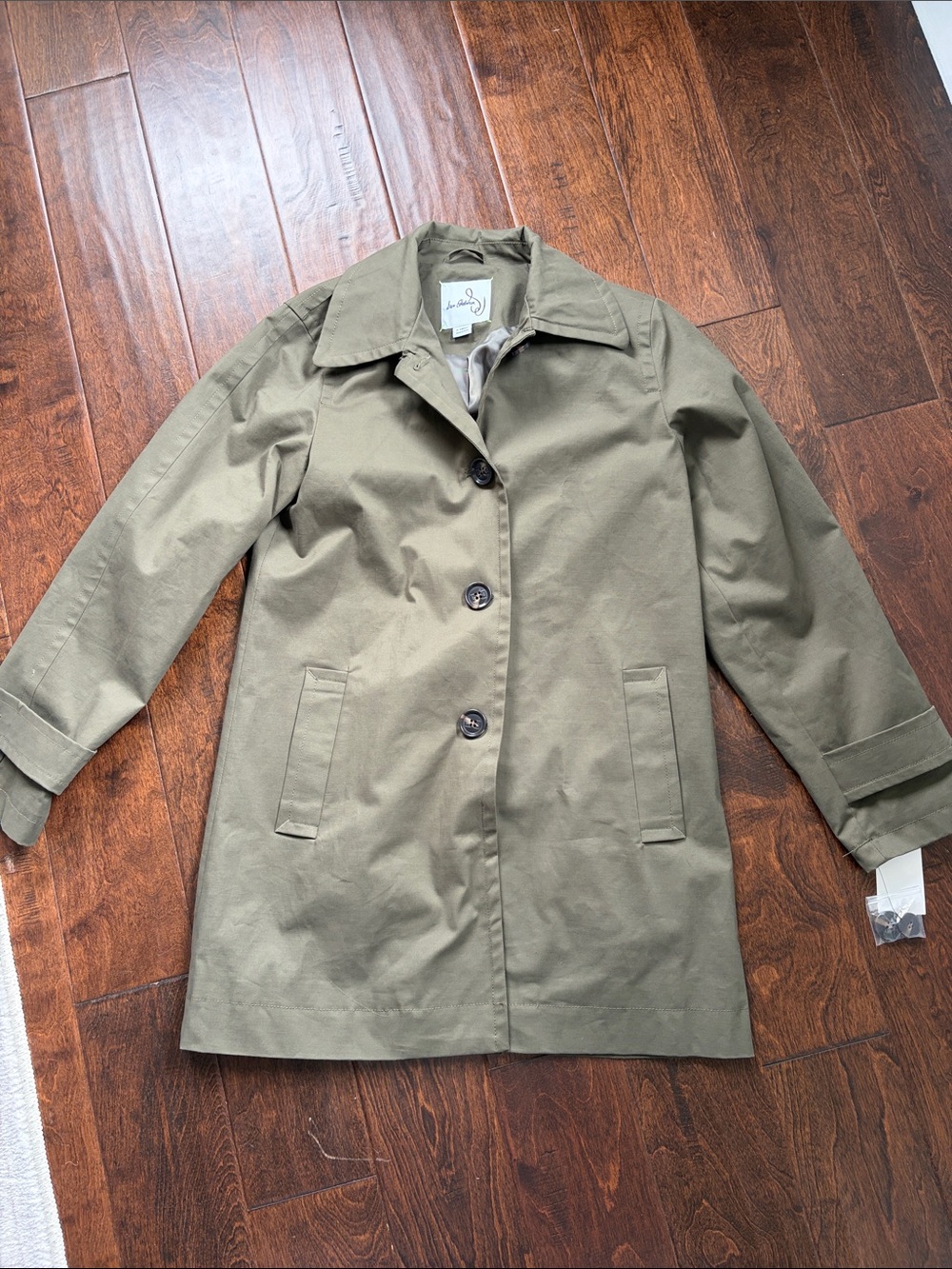 NWT Sam Edelman Olive Green Trench Coat size XS